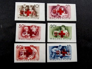 Sello de Hungría nystamps # B211//B216 como nuevo OG H 150 € L10y550