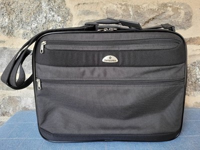 Samsonite kleiner Koffer, Griff & Schultergurt schwarz Laptop Messenger 45x36cm