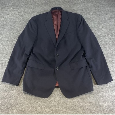 Charles Tyrwhitt Mens Blazer Sport Coat 44R Navy Wool 2-Button Slim Fit Jacket