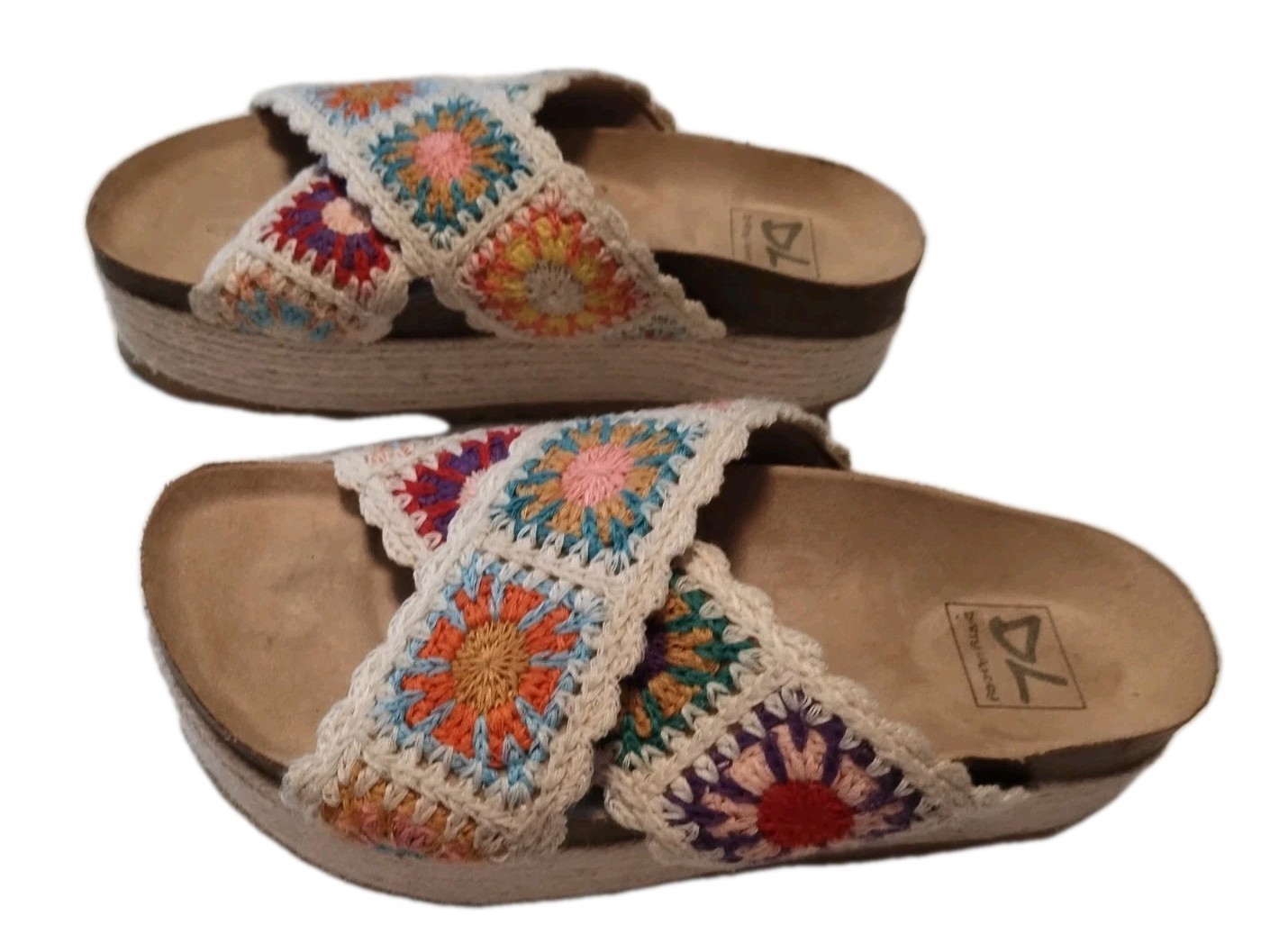 Dirty Laundry Plays Flat Platform Slide Floral Cr… - image 6