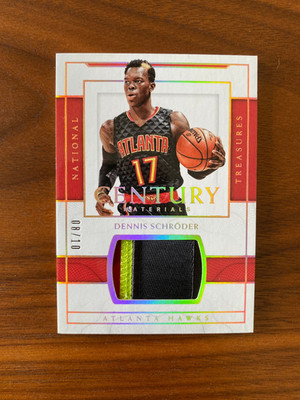 Dennis Schroder 2016-17 National Treasures /10 Century Patch Hawks NBA FINALS 