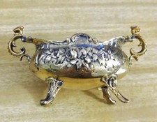 Antique Art Nouveau Gold Vermeil 930 Sterling Silver German bowl/ dish/ salter