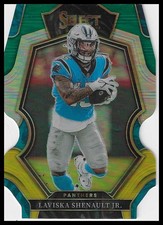 2022 Panini Select Green and Yellow Prizm Die Cut #116 Laviska Shenault Jr.