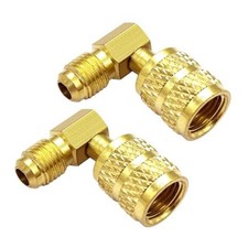 2 Pack 1/4" SAE Male to 5/16" SAE Female Flare Swivel Port 90 1/4"-5/16"-Elbow
