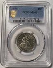 1855 Arrows Seated Liberty Quarter PCGS MS63