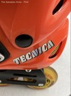 Techna Mens Orange 4 Wheel Adjustable Roller Blades Racing Inline Skate Size 8.5 — photo 5