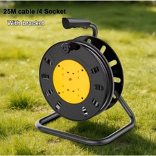 10M-50M Heavy Duty 13A Electrical 4-Way Gang Socket Mains Cable Extension Reel
