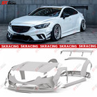 Unpainted FRP ABS For Mazda 6 Front Lip Hood Bodykits Wing Rear Diffuser Lower