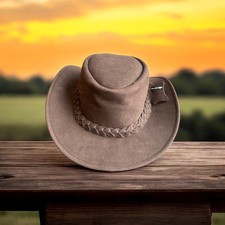 Australian Western Style Amara Leather Cowboy Hat Light Weight Ladies Bush Hat