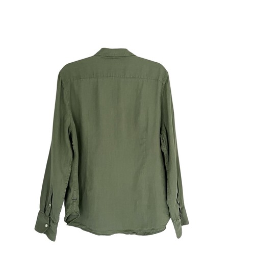 J crew Slim-fit Baird McNutt Irish linen shirt Pale Cypress Green Sz 14 Coastal - Picture 4 of 11