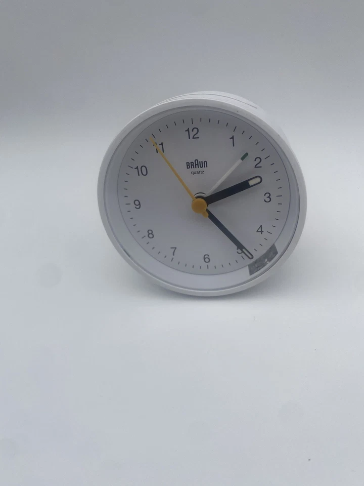Relógio despertador clássico Braun BN branco redondo quartzo  - Imagem 2 de 4