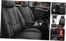 Seat Covers Full Set for Kia Optima 2004-2020, Nappa 5 Seats Standard Black