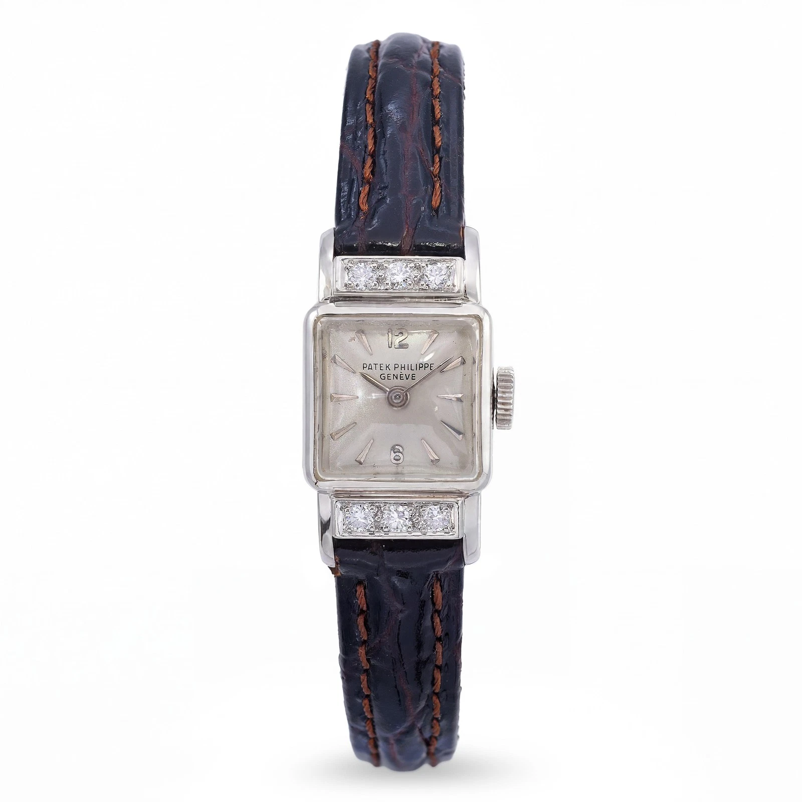 Patek Philippe — Vintage Patek Phillipe Platinum and Diamond Ladies Wristwatch Ref. 3128