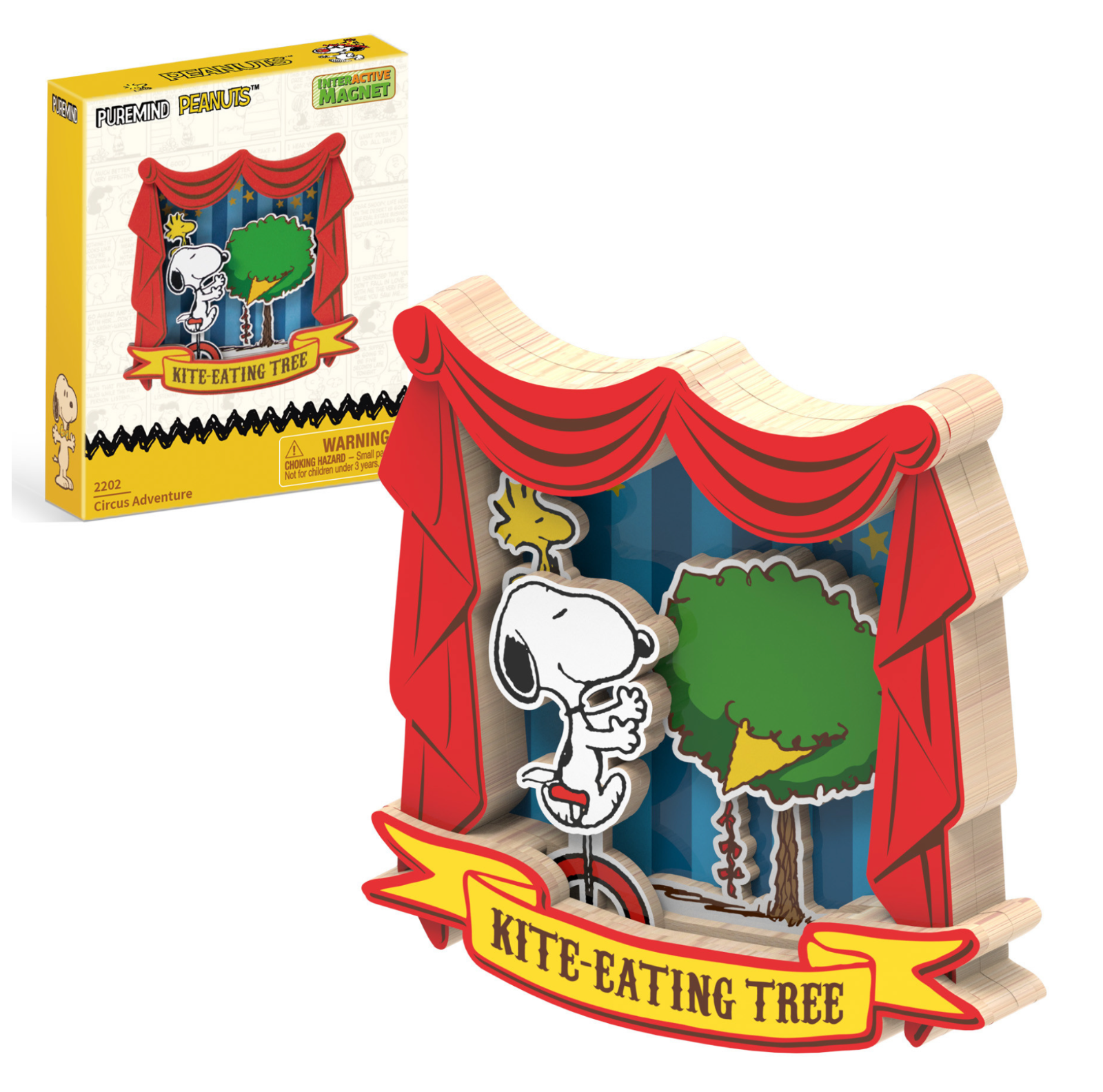 Puremind Peanuts™ Snoopy's Circus Adventure Wooden Magnet 2202