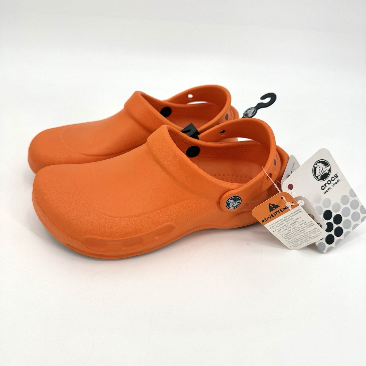 Crocs Mens 12 Bistro Clogs Orange Slip On Slip Resistant Comfort Sandals READ Crocs Adult Bistro Clogs Slip Resistant Shoes | eBay main image 2