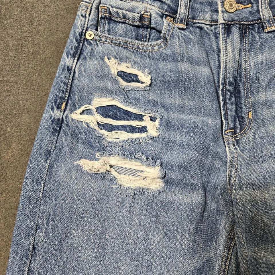 American Eagle Jeans Womens 0 X-Short Blue Rise Jegging 24x23 Denim Distressed - Image 3 of 4