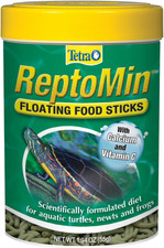 Reptomin Floating Food Sticks, Food for Aquatic Turtles, Newts and Frogs, 1.94 O