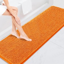 Bathroom Rugs 47x24, Extra Soft Absorbent Chenille Bath Rugs, PVC Backing Qui...
