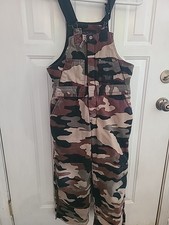 Walls Blizzard Pruf Green Camouflage Snow Coveralls Boys Size L 12/14