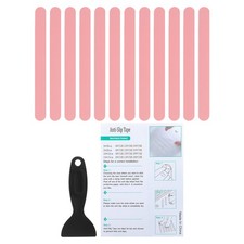 12 Pack Bathtub Non Slip Stickers 7.87x0.79 Inch, Pink