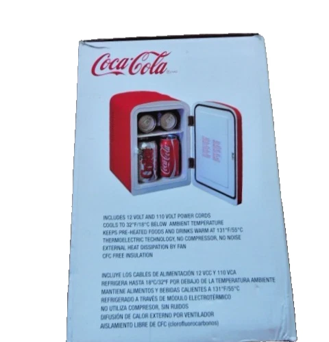 Coca-Cola Mini Fridge Cooler/Warmer Retro Personal Fridge Koolatron.