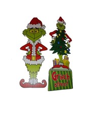 2 Pack Grinch Christmas Yard Signs 47" H Decorations Outdoor Decor For Yard