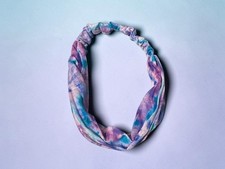 Purple Butter Soft Gradient Tie Dye Wide Cotton Stretch Headband Hair Accessory