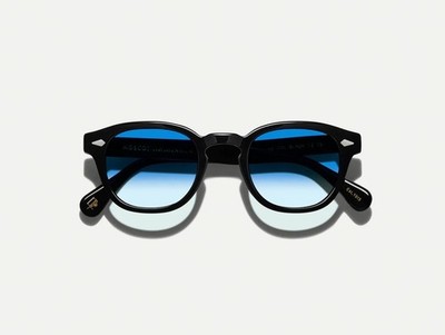 Moscot Lemtosh Sonnenbrille Neu Schwarz Blaue Gläser 46mm Neu