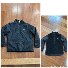 Patagonia Black Kids Reversible Shelled Microdini Jacket size M
