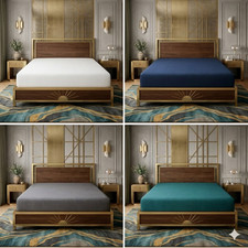 Premium Fitted Sheet 25cm Deep Pocket Soft Breathable Elastic Wrinkle Resistant