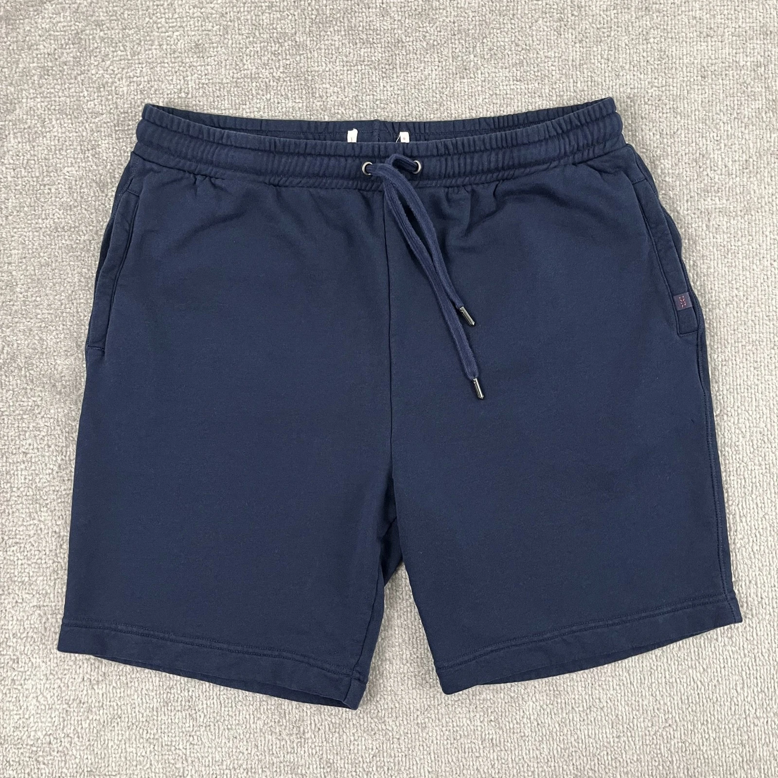 Derek Rose Quinn Sweat Shorts Adult Mens L/XL 34 / 7.5" Blue Athleisure Lounge