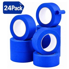 24 Rolls Blue Painter s Tape 2 Inch x 54 Yards Masking Tape Clean Removal