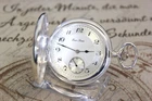 Vintage Spring Lid Pocket Watch ETA 6498-1 Pocket Watch Ever Swiss 925 Silver