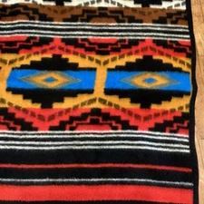 biederlack Monsanto Blanket 85 Virgin Acrylic 15 Cotton Multicolor West Germany