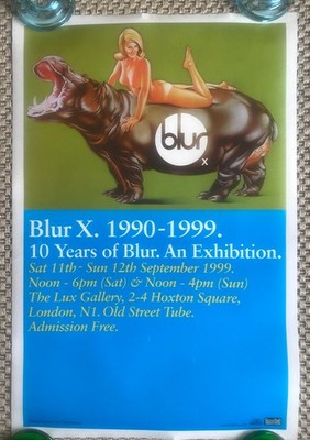 Vtg Orig - BLUR  X  1990-1999 Poster - Advance - 1995 - 21.5 X 30'' - Good - RARE