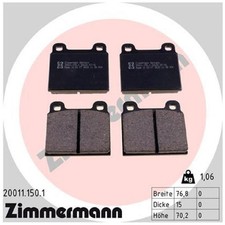 Zimmermann Bremsbelagsatz Bremsklötze vorne 0014207720 0005861942 | 432119