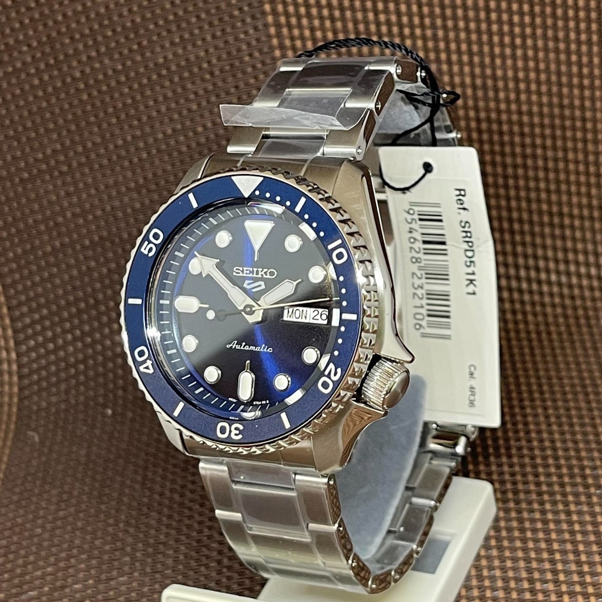 Seiko 5 Sports SRPD51K1 Blue Automatic Stainless Steel Men's Watch