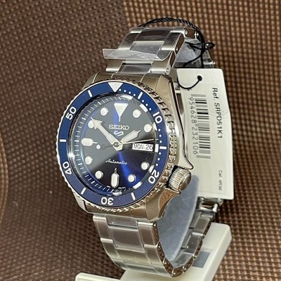 Seiko 5 Sports SRPD51K1 Blue Automatic Stainless Steel Men's Watch