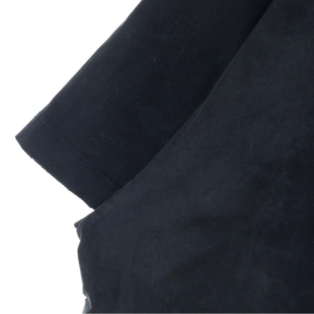 BALENCIAGA BB Logo Destroyed Short Sleeve T-Shirt Top Black 739028 TOVN8 Used da thumbnail 5