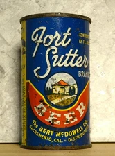 FORT SUTTER BRAND BEER - FLAT TOP - IRTP - OI - VERY RARE - ILL