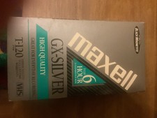 Maxell HGX-Silver T-120 6 Hour Blank VHS Video Cassette Tapes-2 Tapes unused