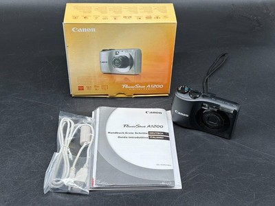   Canon PowerShot A1200 Digitalkamera Kompakt 12,1MP 4x Zoom Schwarz Neuwertig