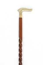 Elegant Handcrafted Brass Head Handle Victorian Wooden Walking Stick Cane Gift