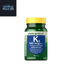 Spring Valley Vitamin K2 100mcg 60 Ct | Bone & Heart Health Supplement