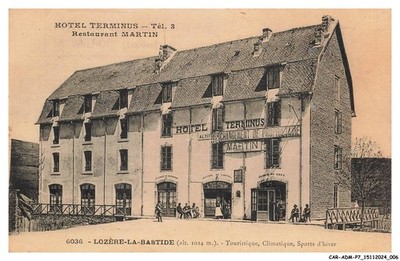 CAR-ADMP7-0474-48 - LOZERE-LA-BASTIDE - Hotel terminus - Restaurant martin