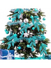 Christmas Tree Artificial Glitter Plant With Leaves, Cute Artificial Flower