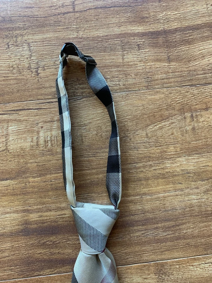 BURBERRY Children Boys Girls Nova Check Pattern Neck Tie Adjustable One Size Fit - Image 4 of 4