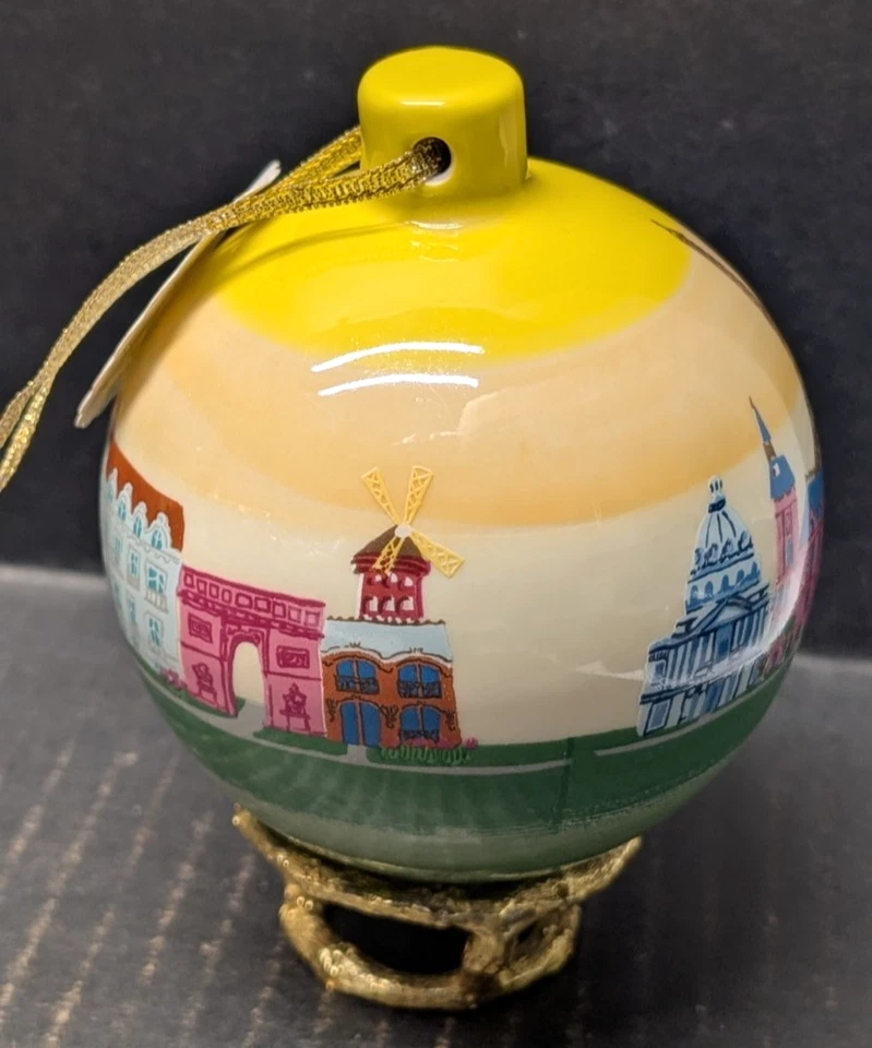 Anthropologie Danielle Kroll Diseñado Ciudad de París Ornamento 3.5" Foto 3 de 4