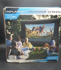 Inflatable Outdoor Movie Screen 10.5 Ft Large Backyard Projection W Blower Bag