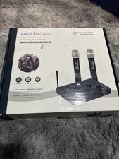 DIGITNOW Karaoke Mixer System w/ Dual UHF Mics HDMI ARC Optical AUX